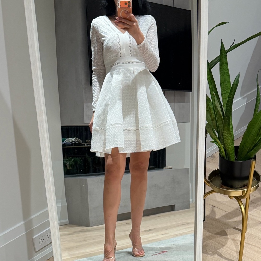 Maje White Lace Dress